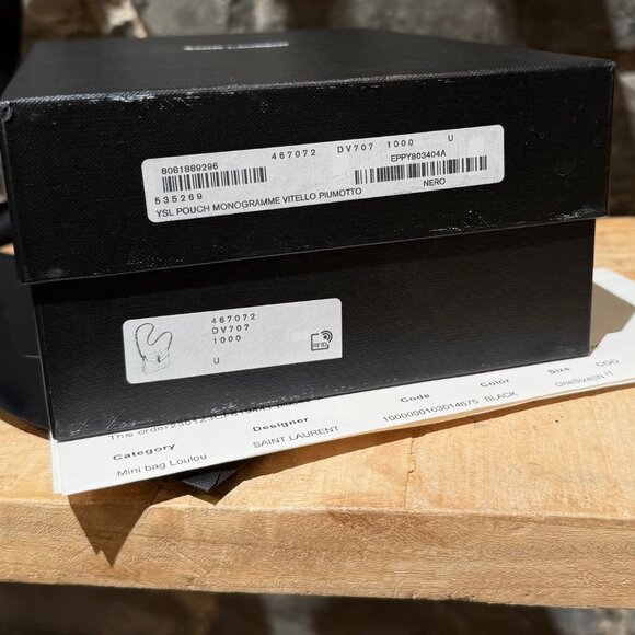 Saint Laurent Black Quilted Loulou Toy Crossbody Bag - Picture 15 of 16